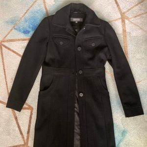 Kenneth Cole Black Wool Coat